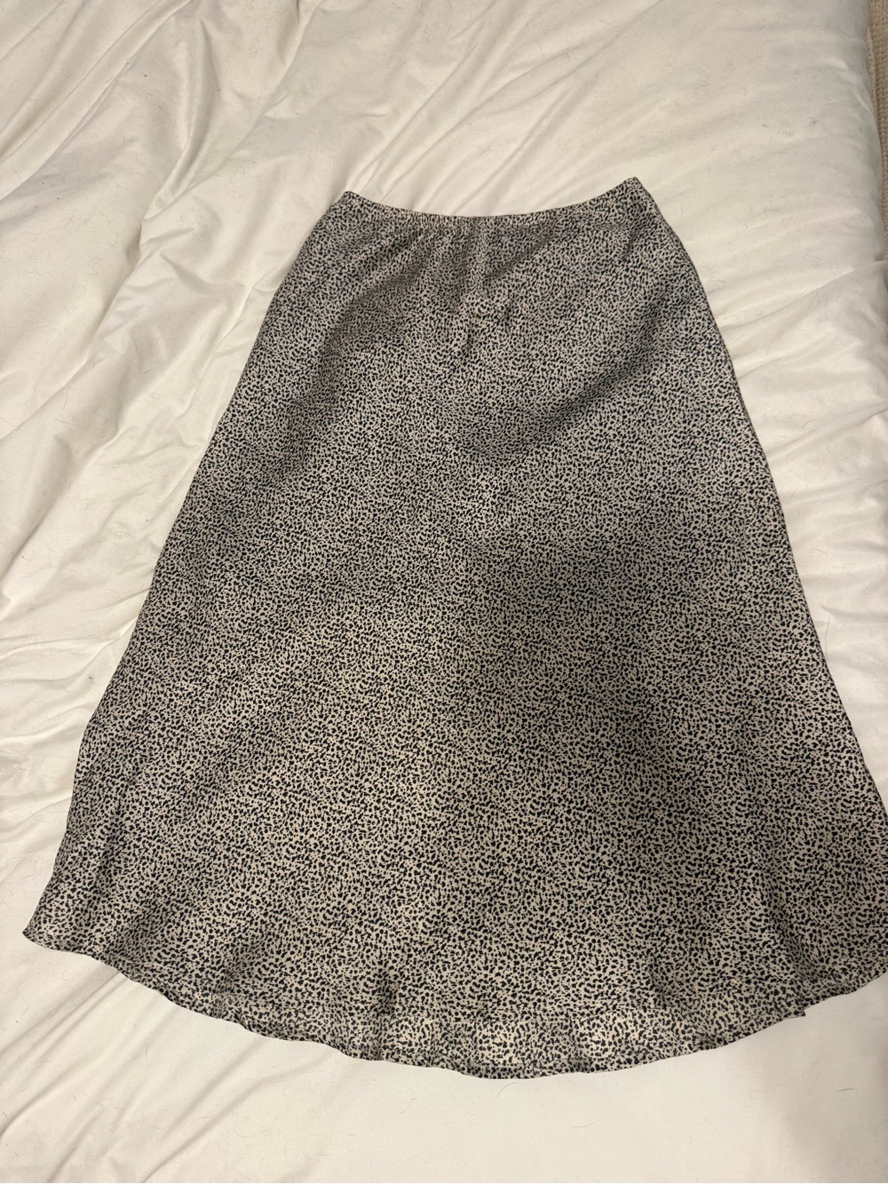 Sienna Sky Black & White Leopard A-Line Midi Skirt